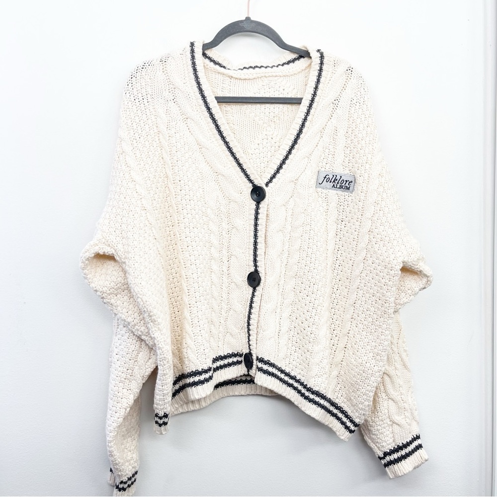 Taylor Swift Folklore Cardigan Sweater Size M/L Authentic Official